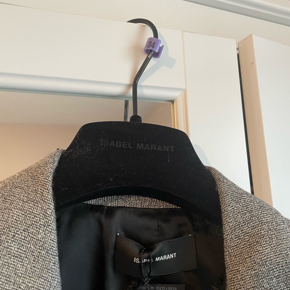 ISABEL MARANT Black & White Eladim Double Breasted Jacket - Picture 4 of 10